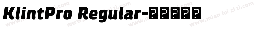 KlintPro Regular字体转换